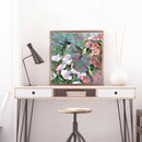 Diamond Painting 5D Full Round Drill Mosaic DIY Hummingbird Flower Kit for Home