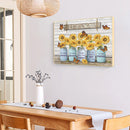 Canvas Painted Oil Paint By Numbers Flower Letters DIY Modern Bedroom Wall Art