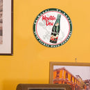 Round Metal Tin Sign Plaque Wall Wine Posters Iron Painting for Bar (B) Newly