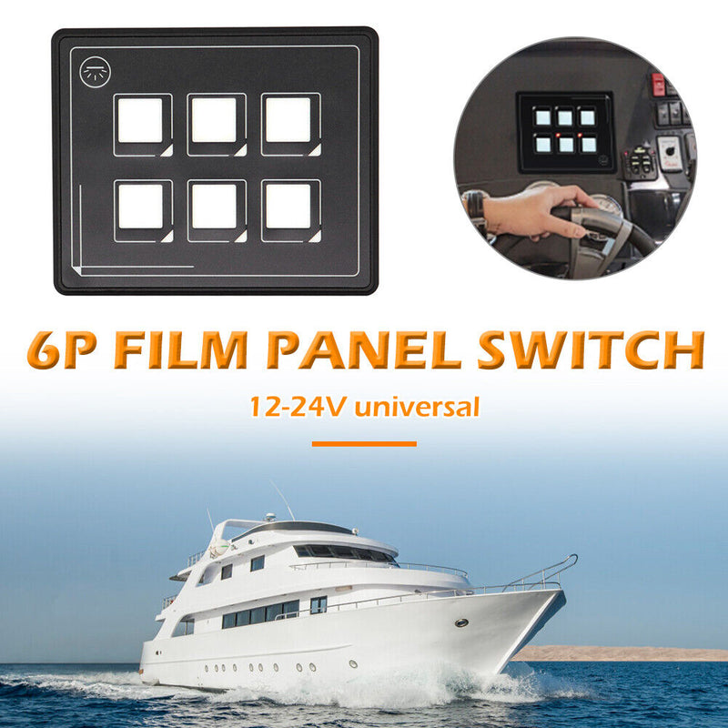 SP5106 6P Waterproof Panel Box Kit LED Push Button Switch Panel for Car Marine
