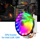 SNOWMAN 2 Heat Pipes CPU Cooler PC Quiet Radiator for Intel LGA (4 Pin RGB)