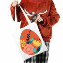 Women Fashion Large Capacity Shoulder Bags Lady Canvas Flower Egg Travel Bag