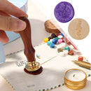 Wood Handle Paint Seal Retro Plant Pattern DIY Wax Seal Stamp Decor (C167) Newly