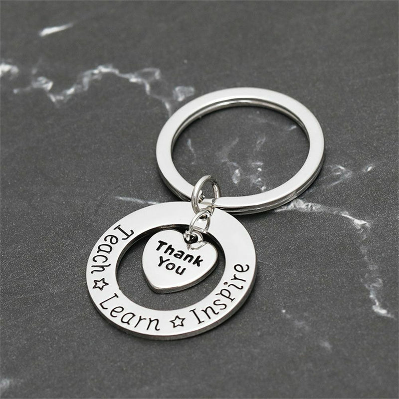 You Teacher Love Heart Key Chain Keyring Teacher's Day Gift Teachers Keychain