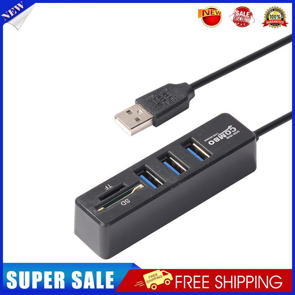 USB 2.0 HUB Adapter Multiple USB Splitter Power Hub Card Reader (5 Ports)
