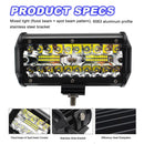 1 Pair 6.5 inch 400W LED Work Light Bar Waterproof Offroad Driving Fog Lamp