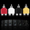 4pcs RCA 7mm AV Audio Video Plug Converters 1 Male to 2 Female Adapters Newly