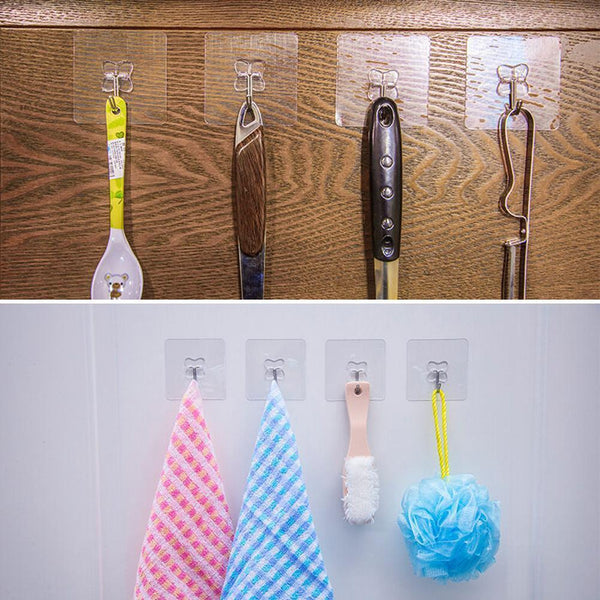 Transparent Strong Suction Wall Hooks Home Sucker Hanger To M3Q7 Easy B7M1