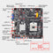 JINGSHA HM55 PGA988 DDR3 Desktop Mini ITX Motherboard Chipset Stand i3 i5 i7