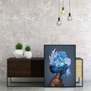 DIY Paint By Number Kit Frameless Girl with Flowers Handpainted Canvas Art Decor