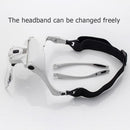 Adjustable 5 Lens Loupe 2 LED Light Headband Magnifier Magnifying Glass Newly