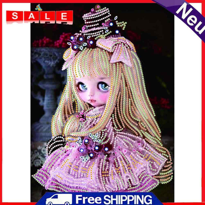 5D DIY Girl Special Shaped Diamond Painting Cross Stitch Mosaic Kits Wall Art