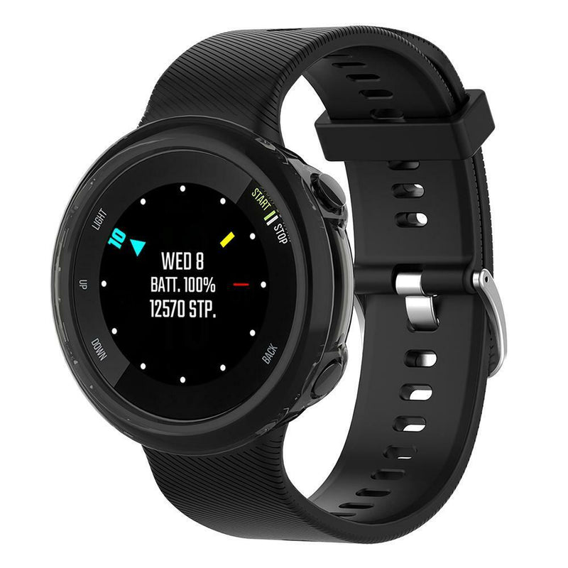 Soft Transparent TPU Case for Garmin Forerunner 45 Protector Cover (Black)