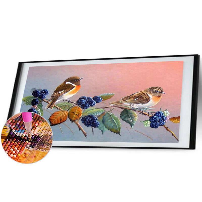 5D Flower Bird Mosaic Diamond Painting Drawing Full Round Drill DIY Art Craft