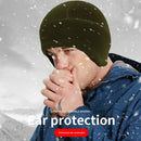 Winter Warm Cycling Fleece Ear Protection Cap Skiing Beanie (Army Green)
