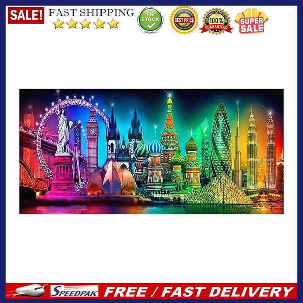 Scenery Stamped Cross Stitch Kits DIY Printed Embroidery 11CT Needlework Craf