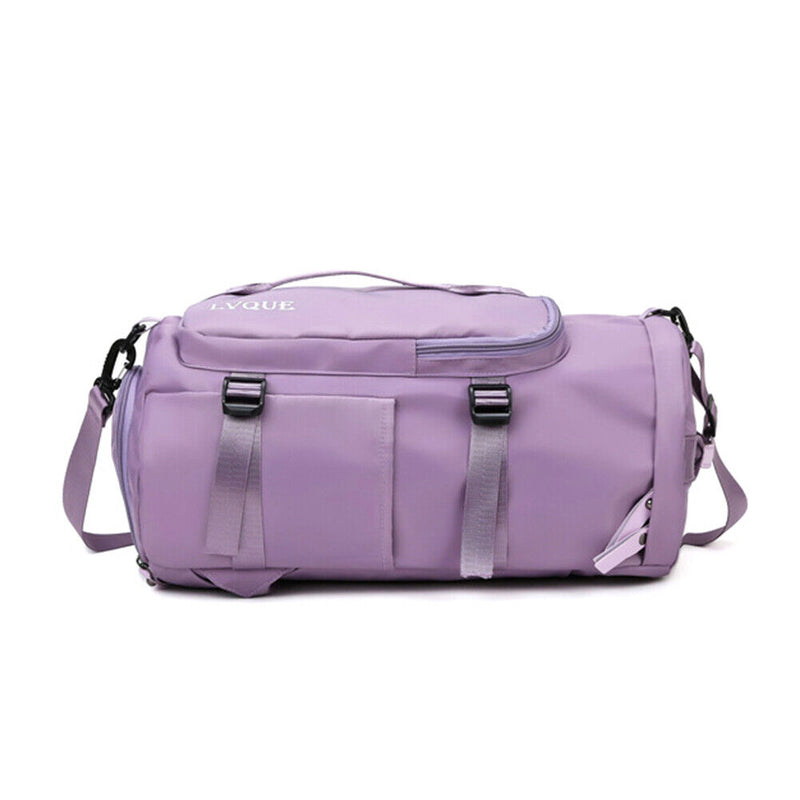 Unisex Backpack Travel Sports Compartment Gym Fitness Camping Bag (Purple) Newly