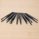 8pcs Portable Black Anti-static Plastic Tweezer Heat Resistant Repair Tool Newly