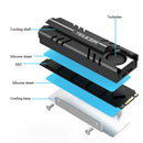 TEUCER 3 Pin M.2 Solid State Hard Disk Fan Heatsink for NVMe NGFF 2280 SSD Newly