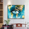 Blue Eyes Oil Paint By Numbers Kit DIY Acrylic Painting on Canvas Frameless