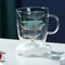 Decorations Transparent Glass Water Bottle Creative Mug Milk Cup With Cover
