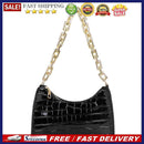 Women Alligator Pattern PU Solid Color Thick Chain Shoulder Underarm Hobos Bag