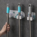 Wall Mounted Mop Holder Hang Brush Broom Rack Kitchen Tool (Double Row)