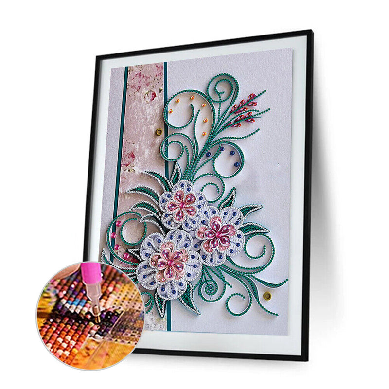 Diamond Painted DIY Quilling Paper Partial Special Rhinestone Picture Kits Newly