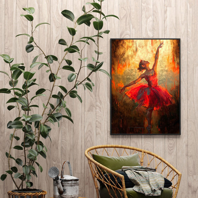 Dancing Girl Oil Paint By Numbers DIY Canvas Wall Art Home Decoration Unfra