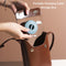 Portable Round Phone Cable Storage Box Rotatable Organizer Case (Blue) Newly