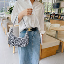 Fashion Animal Pattern Print Underarm Bag Women Casual Hobos Shape Small Purse