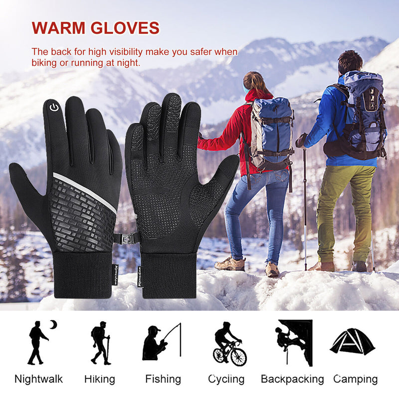 Ski Gloves - Waterproof & Breathable Touch Screen Snowboard Gloves for Men Women