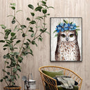 Flower Owl Oil Paint By Numbers Kits DIY Craft Coloring Drawing Home Decoration