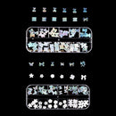 Bear Shape Nail Art Rhinestones Kit White Flower Nail Art Charms Multi Shaped