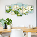 5pcs 5D DIY Full Drill Diamond Painting Lotus Cross Stitch Kits Home Wall Dec