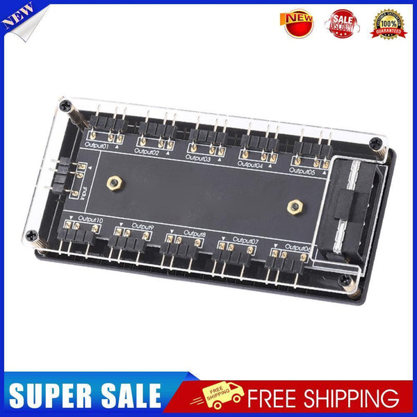 Desktop Computer ARGB Fan Hub Case+Cable 5V 3PIN PC RGB Cooler Splitter Set