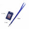 With Lanyard Faux Leather Multi colored ID Holders Wallets Card Case Zipper Bag