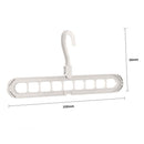 Clothes Wardrobe Hanger Hook Clothing Hanging Rack Shelf Organizer (Beige)