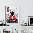 Sushi Black Cat Diamond Painting Kits Full Round Drill Home Wall Decor Art