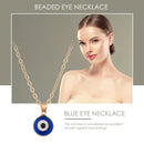 Evil Eye Pendant Necklace Chain - Blue Eye Alloy Rope Chain Necklace Family Gift