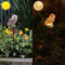 LED Solar Lights Owl Lawn Stakes Lamp Yard Art Home Garden Decor (Brown) Newly