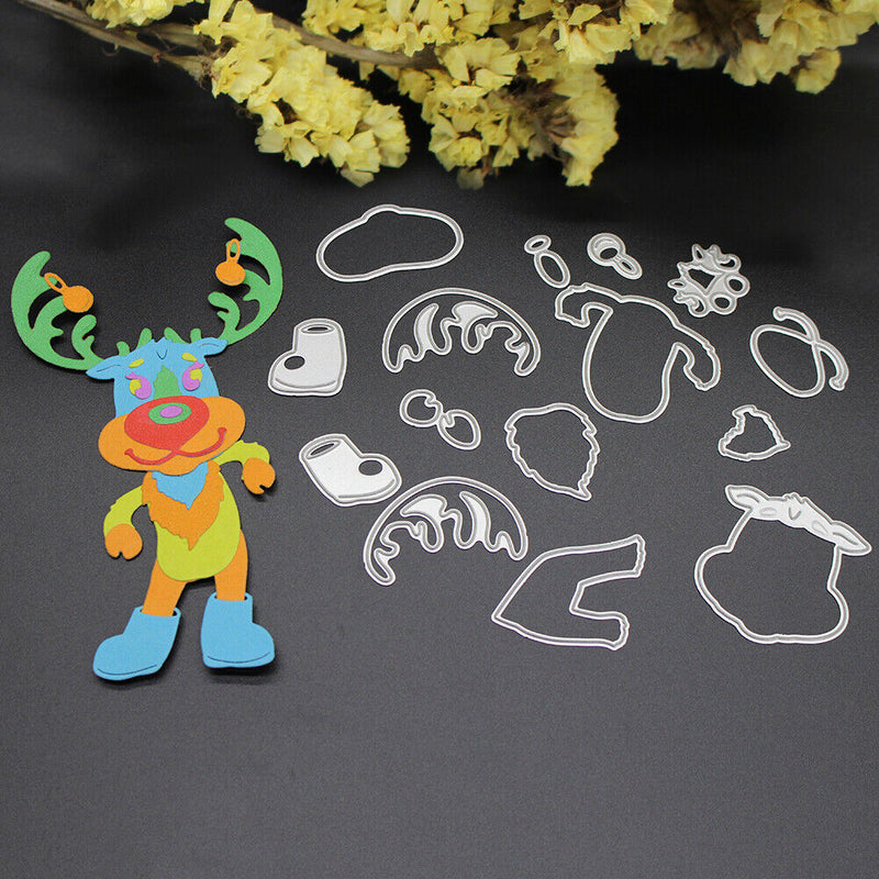 Snowvirtuos Cute Christmas Deer Cutting The Stencil DIY Scrapbooking A