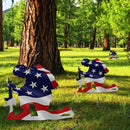 American Flag Kneeling Soldier Pattern Acrylic Garden Yard Weathered Flag Decor