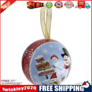 Santa Claus Snowball Tin Box Candy Gift Box Christmas Decor Supply (Snowman