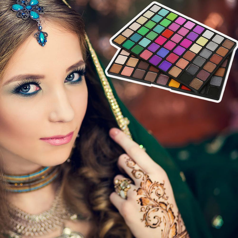 POPFEEL 162 Colors Eyeshadow Palette Set Pro Pearly Matte Eye Cosmetic Tool