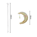 Crystal Light Catching Jewelry Ornament Wind Chime Pendant (Moon and Stars)