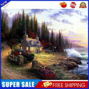 50x40cm Beach House Painting By Numbers DIY Canvas Hand Painted Picture Kit