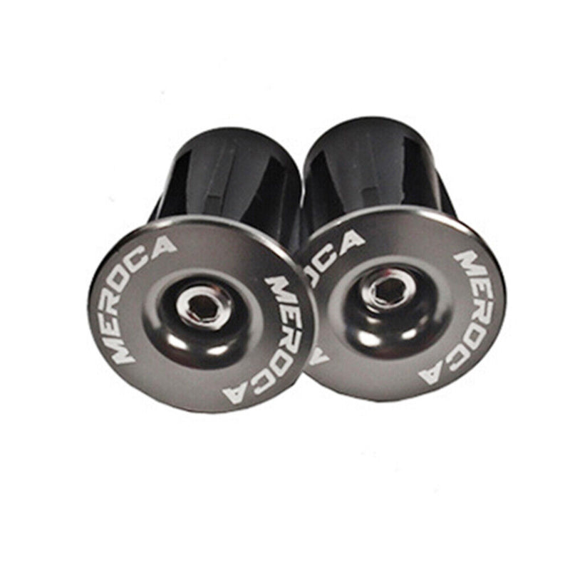MEROCA 1 Pair Bicycle Grips Handle Bar Ends Cap MTB Anti-slip Handlebar Plu