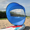 42 Inch Folding Kayak Wind Paddle Sailing Popup Sail w/Clear Window(Blue) Newly