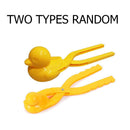 6pcs Cartoon Snowball Maker Clip Children Winter Outdoor Snow Mold (Yellow)